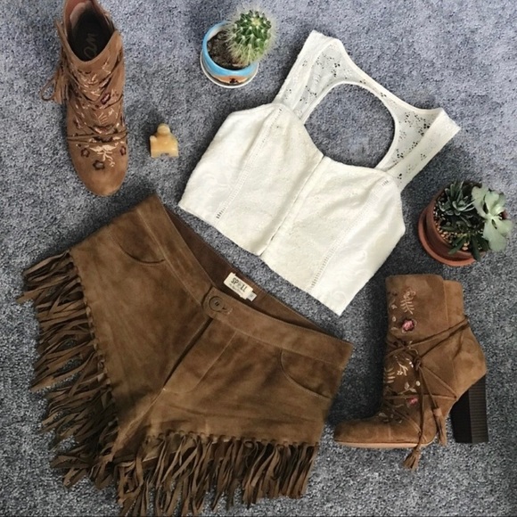 Spell Pants - Spell and the Gypsy Leather Fringe Shorts